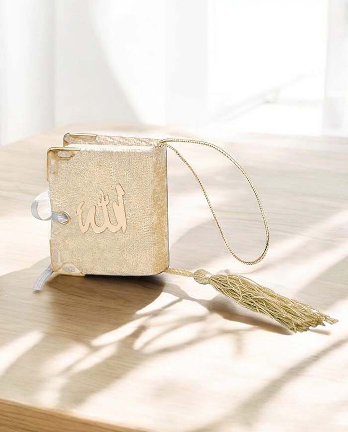 Mini Püsküllü Kuran – Gold