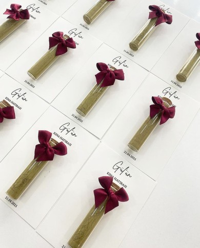 Şişe İçerisinde Kartlı Kına Hediyesi