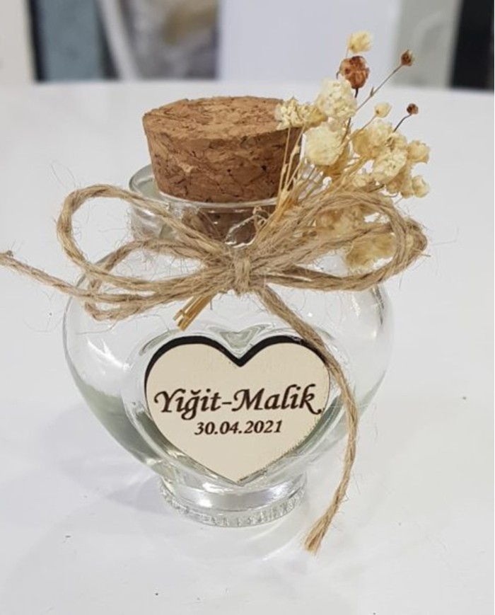 Kalp Şişe Nikah Şekeri