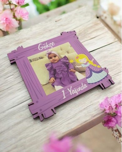 Çit Şeklinde Ahşap Çerçeve Magnet – Prenses