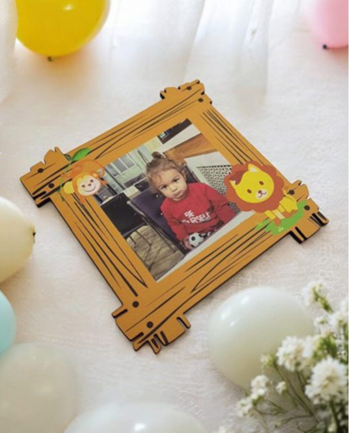 Çit Şeklinde Ahşap Çerçeve Magnet – Aslan