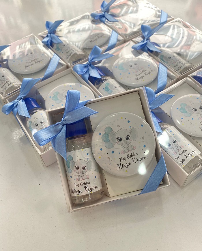 Elephant Themed Acetate Box Cologne and Bottle Opener