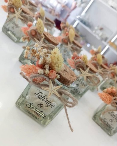 Jel Mumlu Kare Şişe Nikah Şekeri