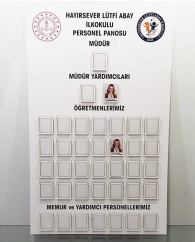 Resimli Okul Personel Panosu